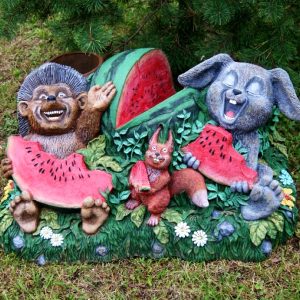 Скульптура кашпо цветник с арбузом 60х120х65 см