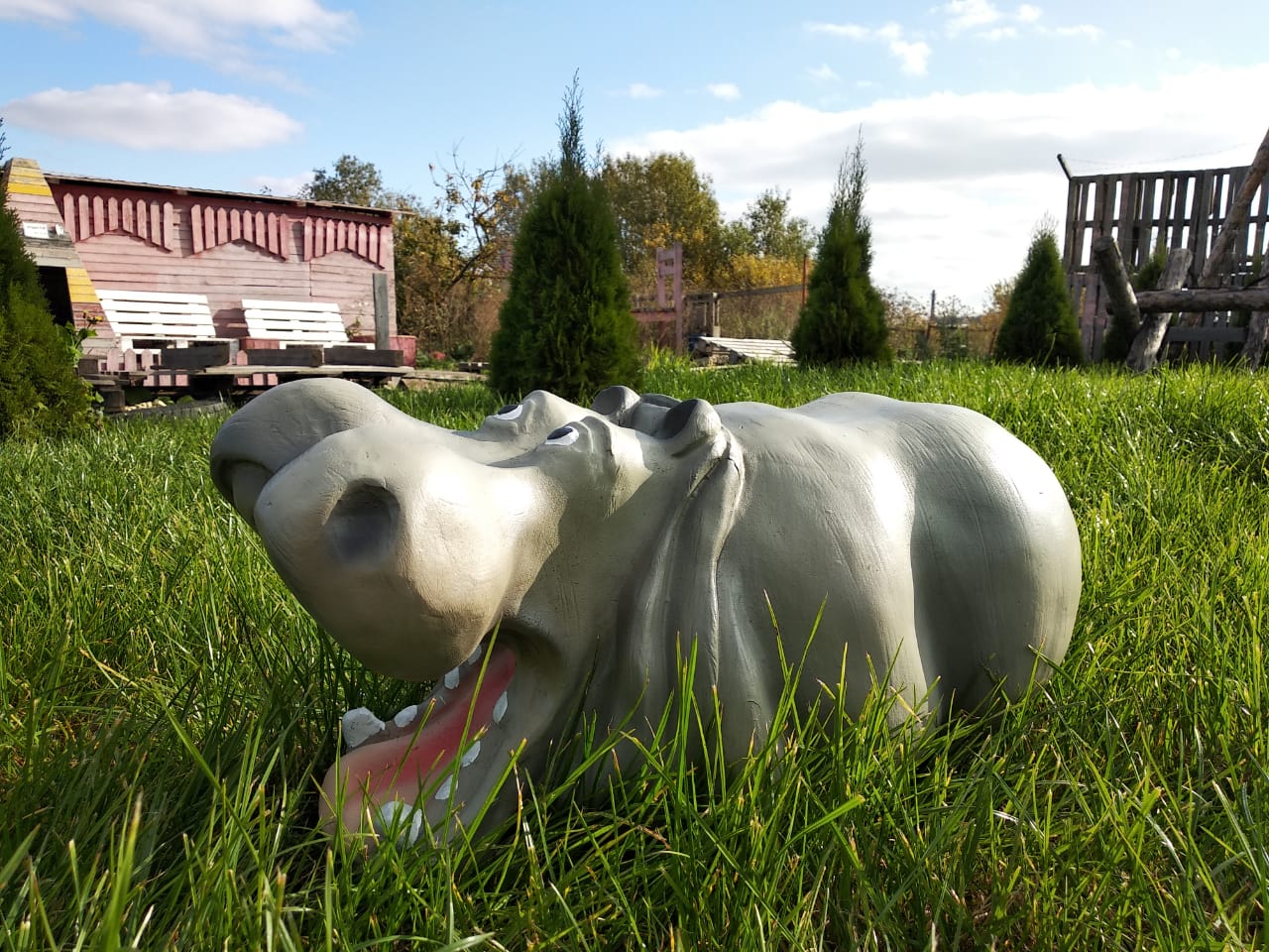 Садовая фигура Бегемот, 28х50 см.