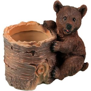 Кашпо Медведь с пеньком