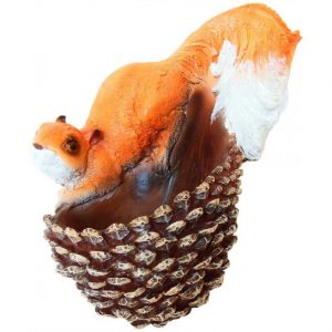 Кормушка для птиц с белкой, 26х14х16 см.