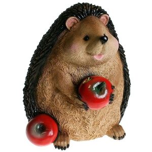 Садовая фигура Ежик с яблоками 21х25 см