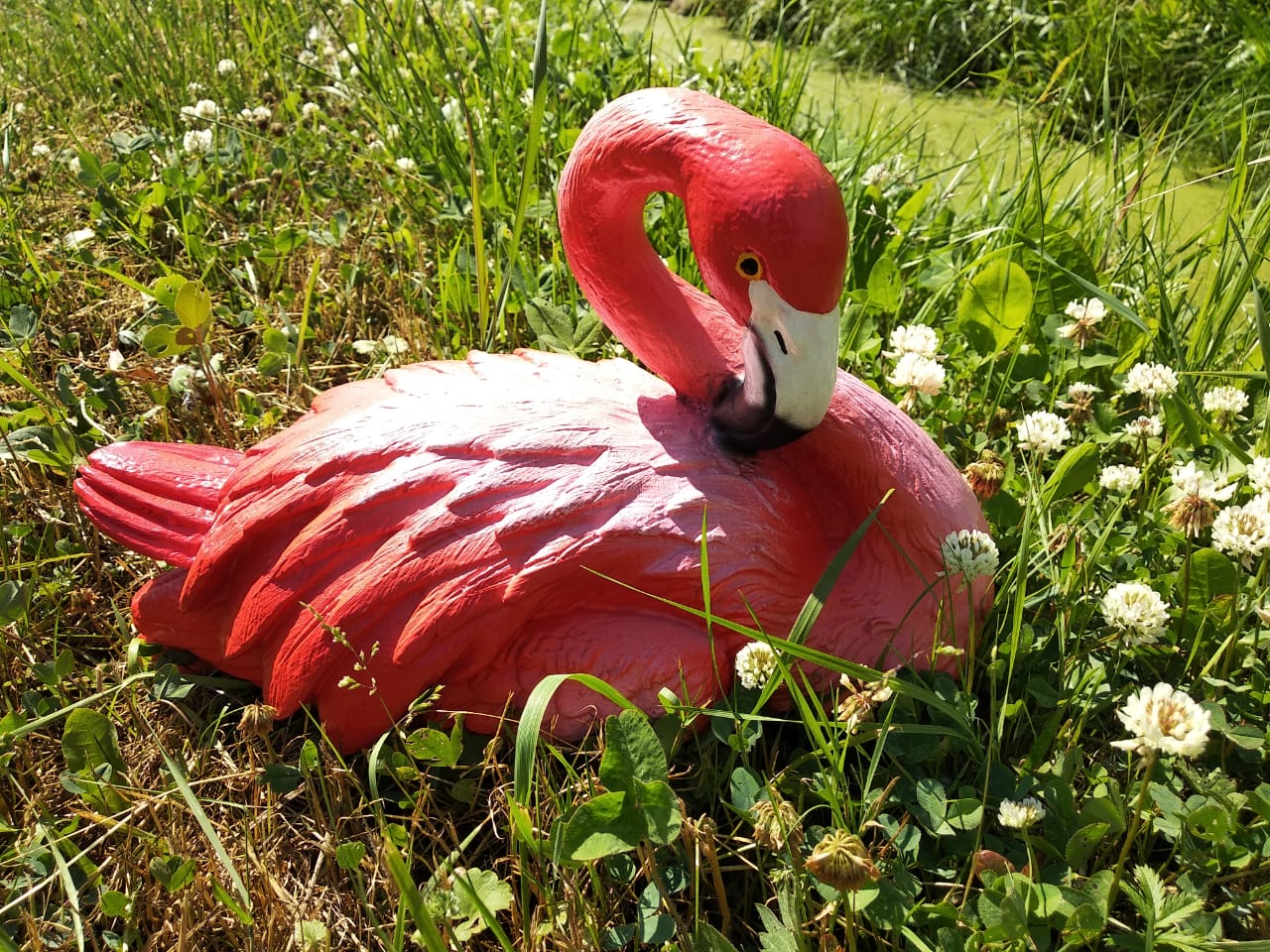 Садовая фигура Фламинго, - 19 х 3 0 см. — изображение 3