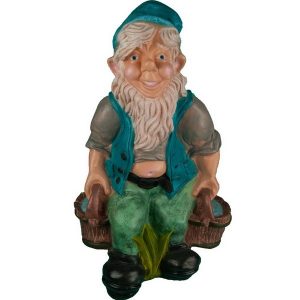 Садовая фигура Гном с ведрами 75х36 см.