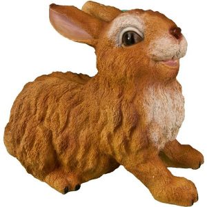 Садовая фигура Заяц пушистый сидячий, 23х24 см.