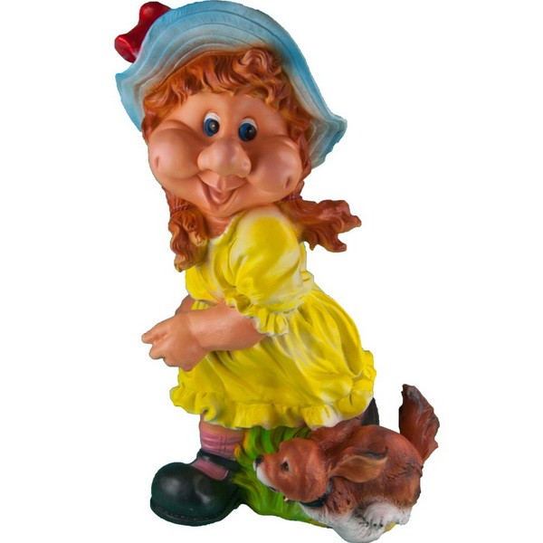 Садовая фигура Девочка с собакой 71х48 см.