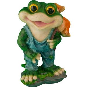 Садовая фигура Лягушенок с грибом, 22х34 см.
