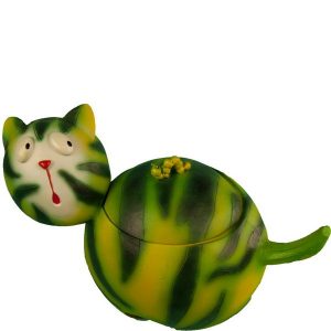 Садовая фигура Арбузный кот 22х31 см