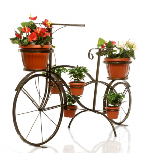 Кованая подставка для цветов Велосипед арт. 19003, 55х111х175 см.