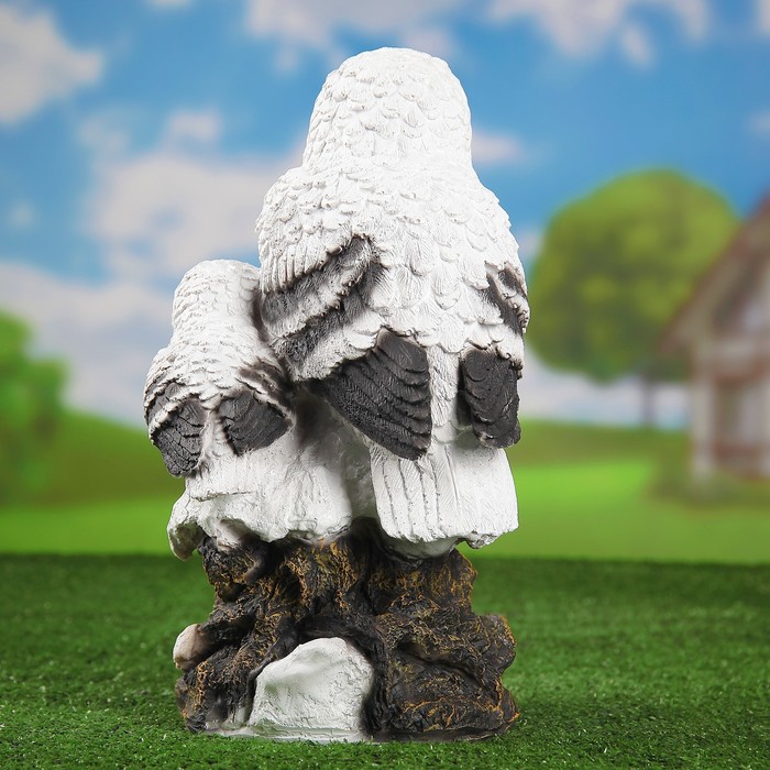 Садовая фигура Две совы полярные, 38 см. — изображение 2