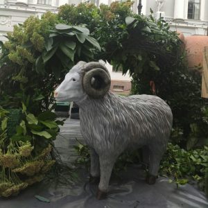 Садовая фигура Баран с большими рогами, 71х93 см.