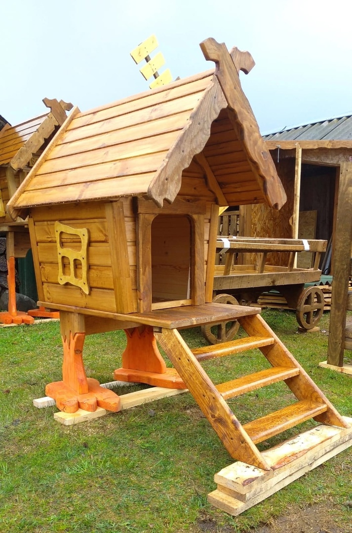 Деревянная избушка малая 60х70х160 см — изображение 3