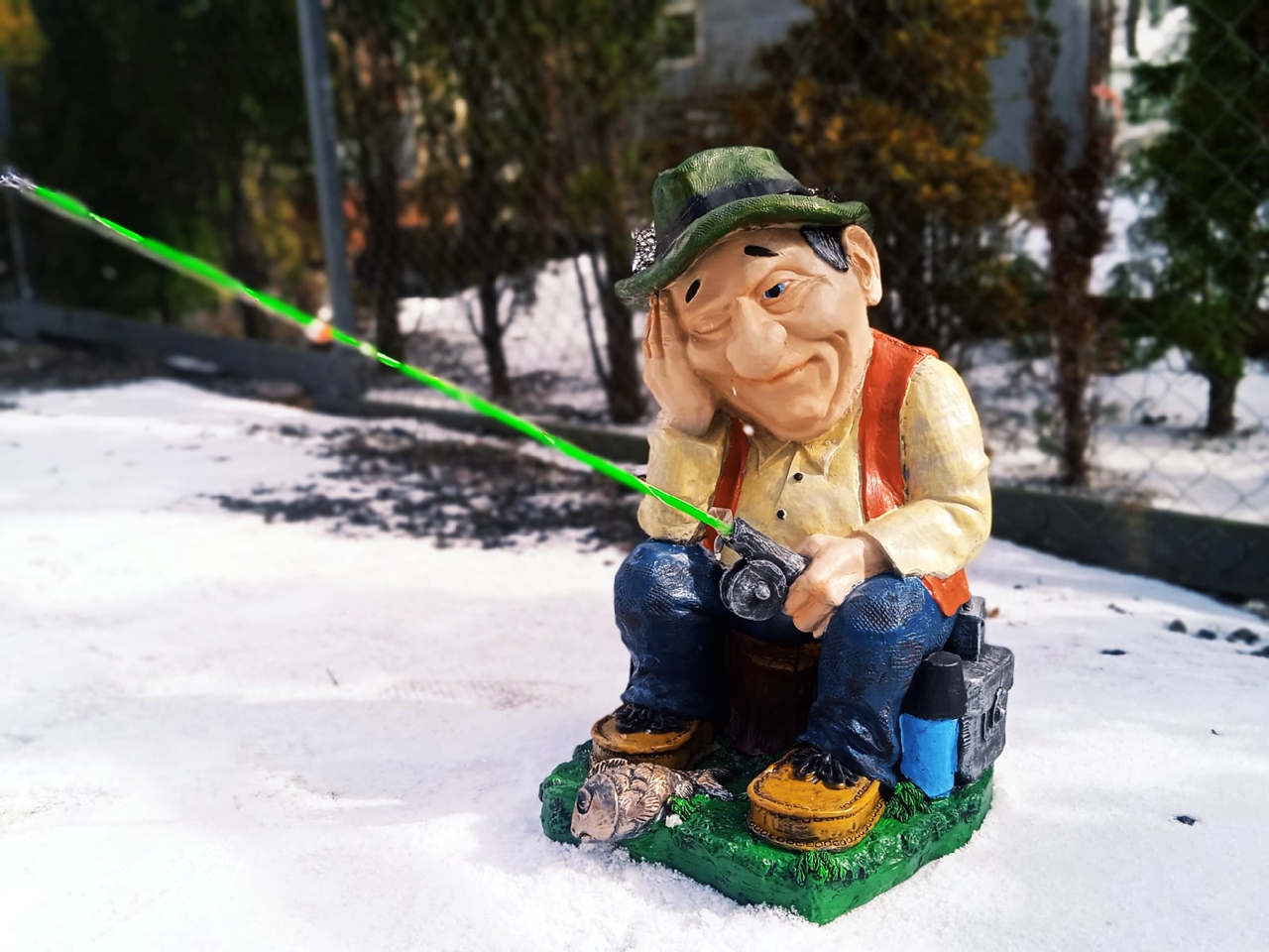 Садовая фигура Рыбак, 52х32х24 см.