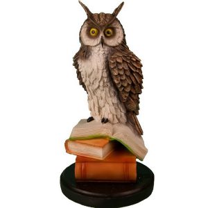 Скульптура Сова на книгах 25х12 см