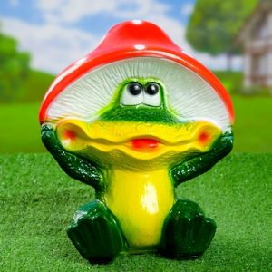 Садовая фигура Лягушка в шляпе, 31х26 см.
