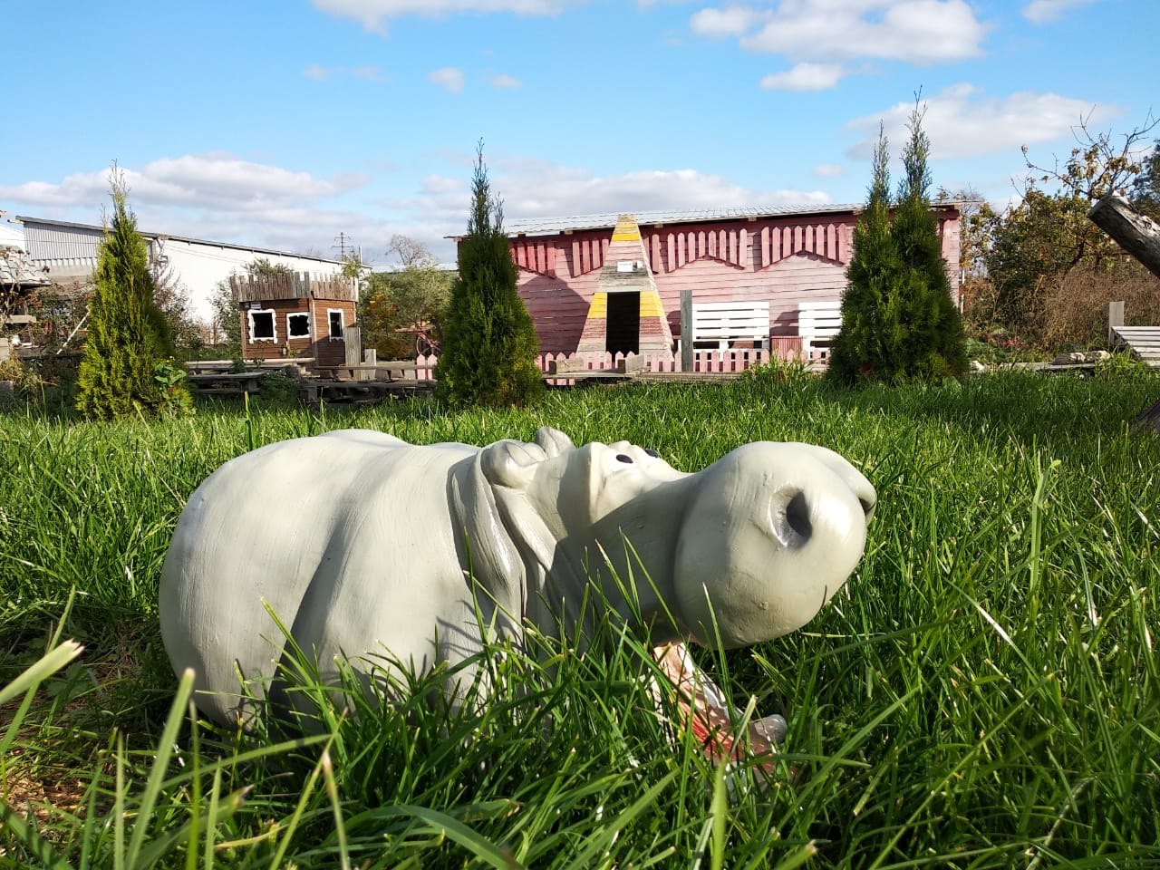 Садовая фигура Бегемот, 28х50 см. — изображение 4