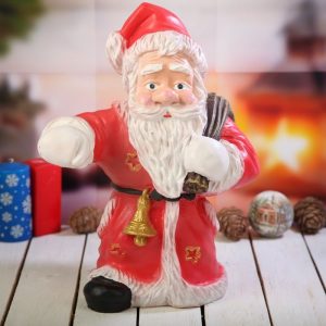 Фигура на новый год Санта - Клаус средний (без фонаря), 41х29 см.