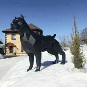 Полигональная фигура Питбуль