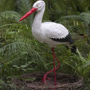 Садовая фигура Аист большой в гнезде 115 см