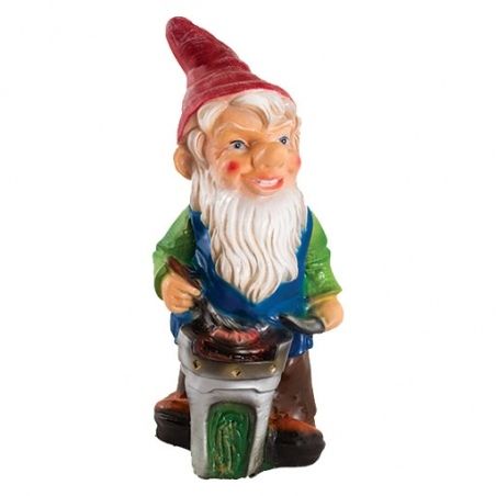 Садовая фигура Гном с барбекю 42х19 см.