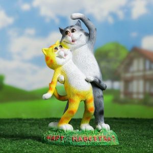 Садовая фигура Кошки влюблённые "Март навсегда"35 см.