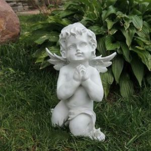 Садовая фигура Ангел молящийся маленький, 19х27 см.