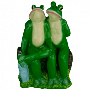 Садовая фигура Лягушки на пне, 75х63 см