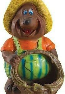 Садовое кашпо для цветов Крот в шляпе с корзиной, 61х60 см.