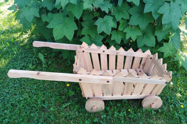 Деревянная тачка мал. 82х35х33 см — изображение 2