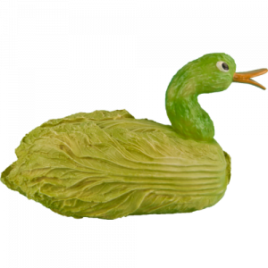 Садовая фигура Салатная утка, 25х38 см.