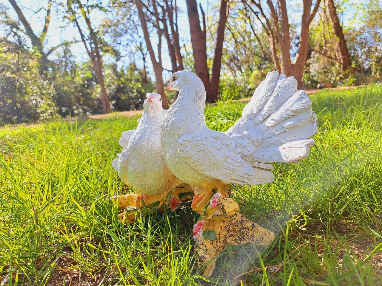 Садовая фигура Два голубя, 25х40 см. — изображение 5