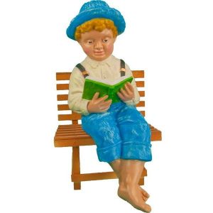 Садовая фигура Мальчик на лавочке 60х40 см.