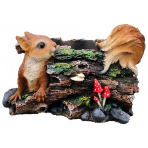 Кашпо Белка на бревне