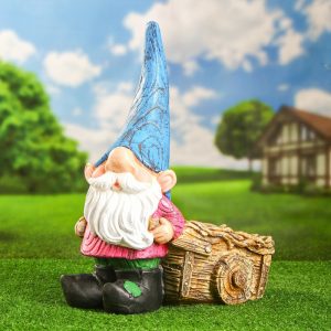 Кашпо Гном Елисей с тачкой 46х32 см