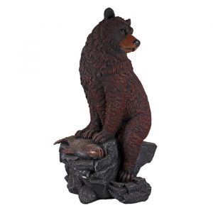 Садовая фигура Медведь с рыбой, 93 см.