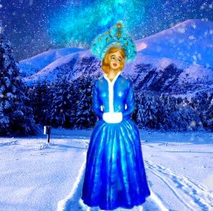 Фигура на новый год NEW Снегурочка, 102 см.