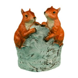 Кашпо две белки на пне