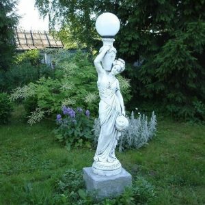 Античная скульптура Девушка с кувшином фонарь, 153х43 см.