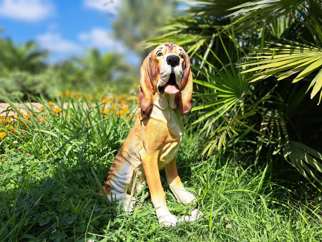 Садовая фигура собака Бладхаунд, 59х32 см.