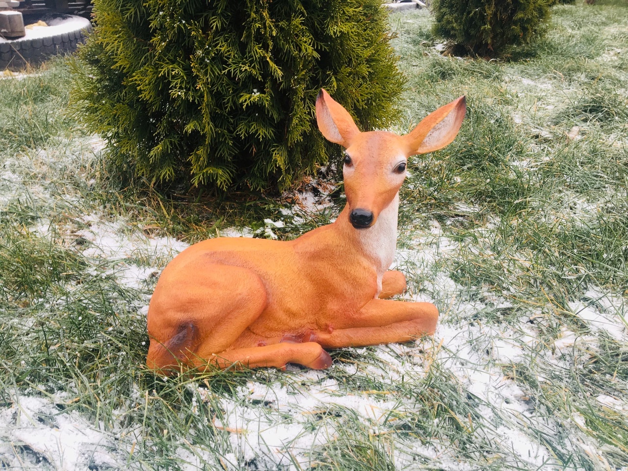 Садовая фигура Косуля маленькая, 37х39 см.