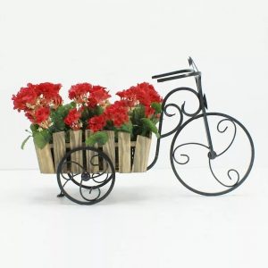 Кованая подставка для цветов Кантри, 42х70х40 см.