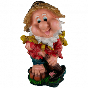 Садовая фигура Гном с мотыгой и тыквой 25х44 см.