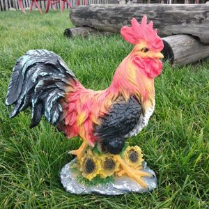 Садовая фигура Петух в подсолнухах, 57 см.
