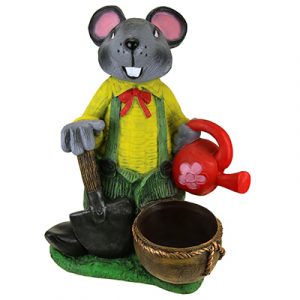 Садовое кашпо Мышь с лейкой 58х44 см
