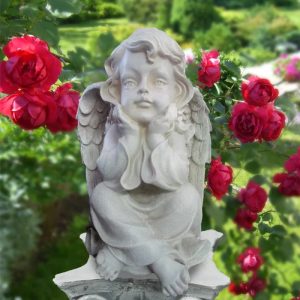 Садовая фигура Ангел мечтательный, 30х26 см.