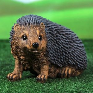 Садовая фигура Ёжик изогнувшийся лапки порознь большой, 20х29 см.