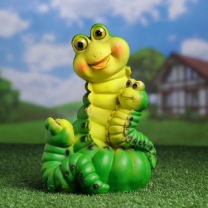 Садовая фигура Гусеницы семья, 24 см.