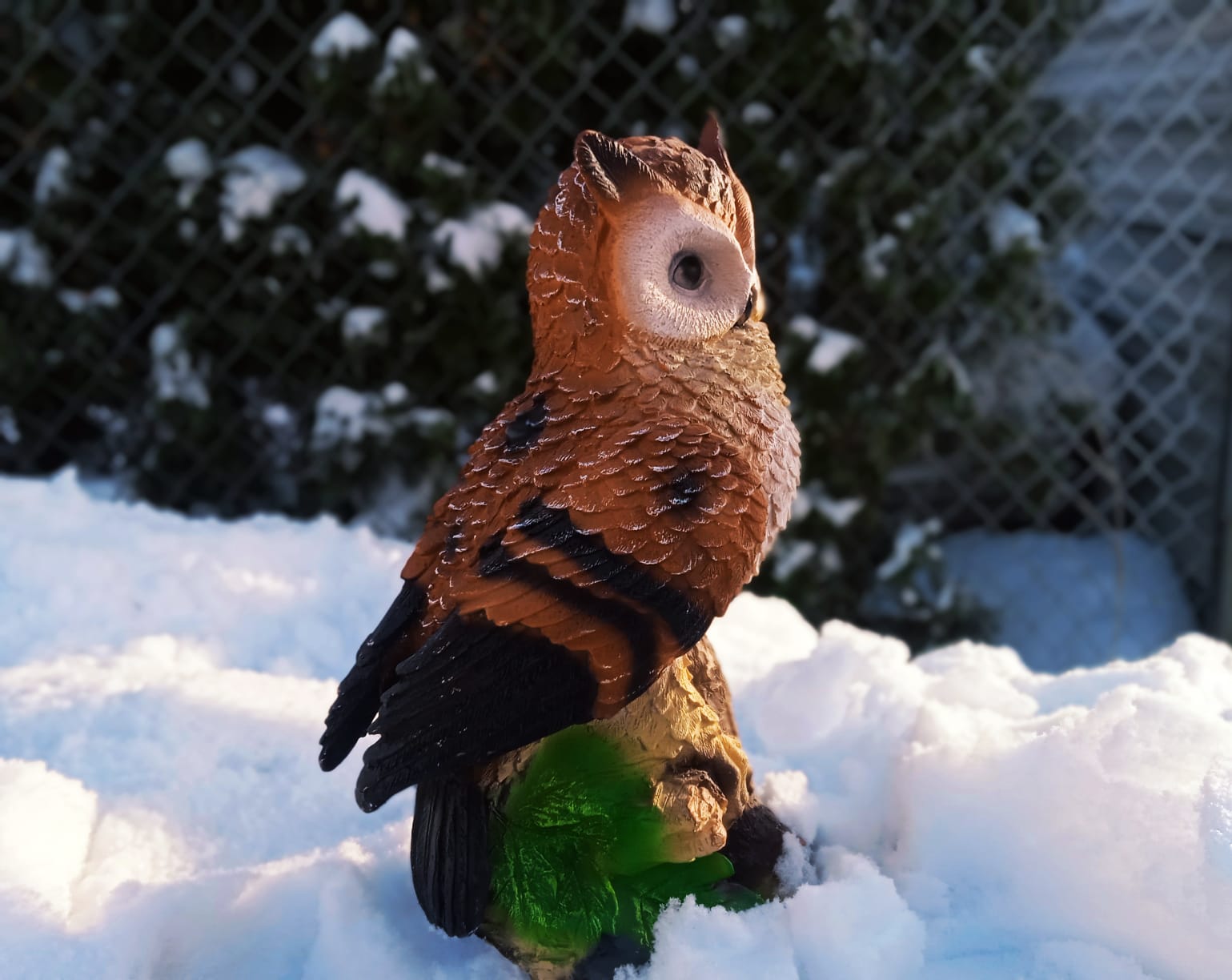 Садовая фигура Филин на коряге, 38х22 см. — изображение 3