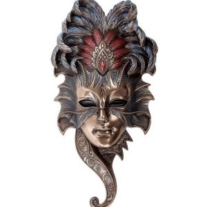 Венецианская маска для интерьера " Сова"- бронза, 28 см.