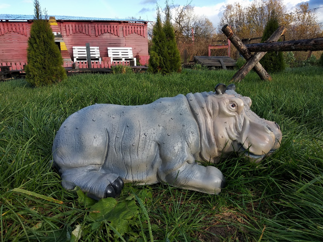 Садовая фигура Гиппопотам, 73х34 см. (Копировать) — изображение 3