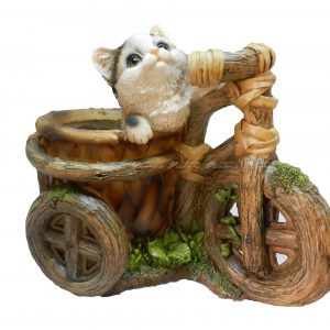 Кашпо Велосипед с котенком